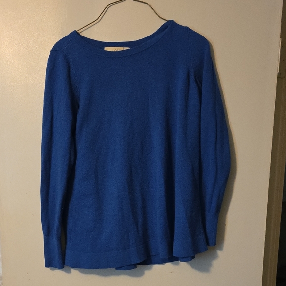 LOFT Royal Blue Knit Top - Picture 1 of 3